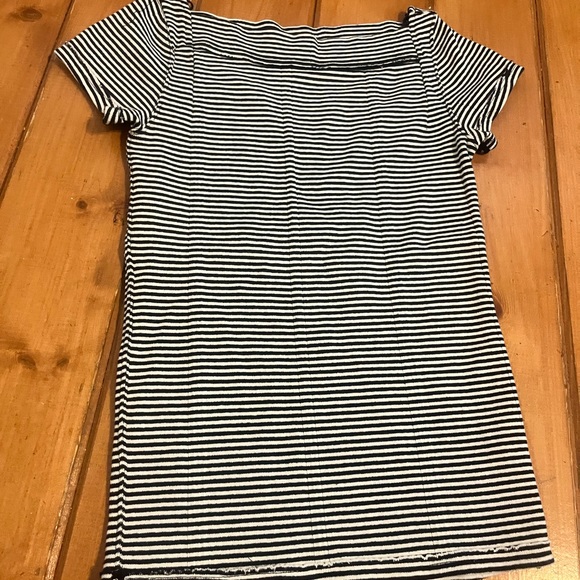 We The Free Tops - We the Free Navy/White Striped Square Neck Cap Sleeve Top Sz S